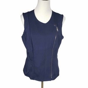 White House Black Market Officer Blue Size 14 Bodice Sleeveless Top NWT
